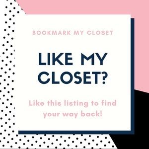 ✨Like this post to bookmark my closet✨